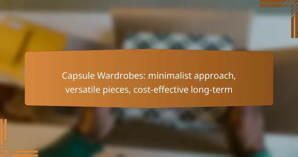 Capsule Wardrobes: minimalist approach, versatile pieces, cost-effective long-term