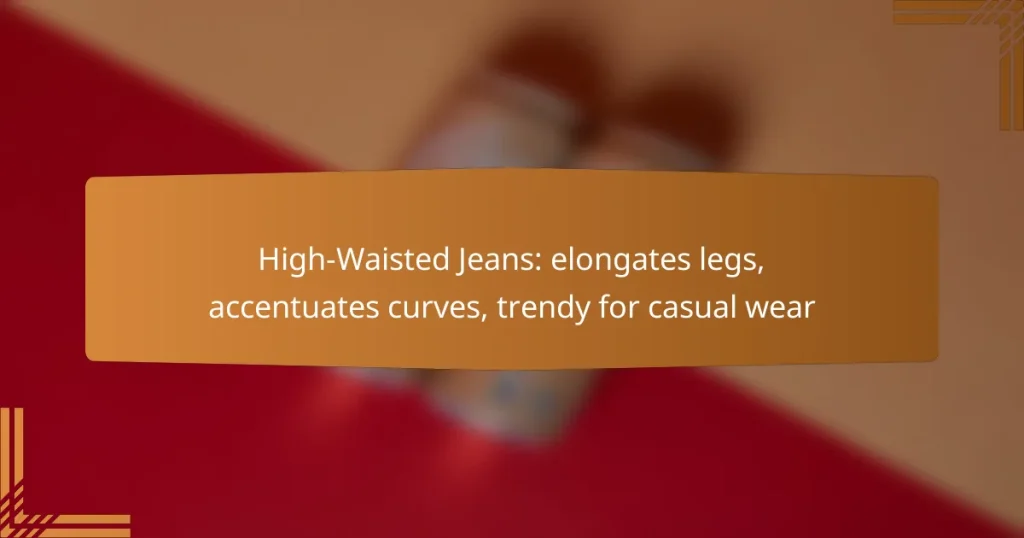 High-Waisted Jeans: elongates legs, accentuates curves, trendy for casual wear