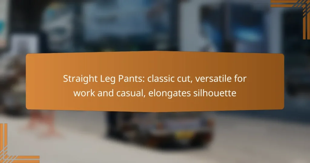 Straight Leg Pants: classic cut, versatile for work and casual, elongates silhouette